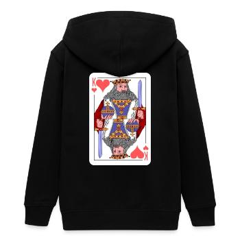 König Spielkarte Geschenksidee - Teenager Organic Kapuzenjacke Mini Cultivator von Stanley/Stella - Schwarz - Hinten - AI Model Teenager Male light (155cm)