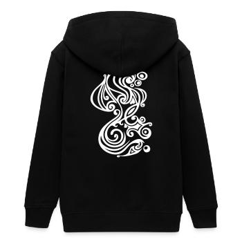 Hippocampe - Veste à capuche ado bio Stanley/Stella - noir - Dos - AI Model Teenager Male light (155cm)