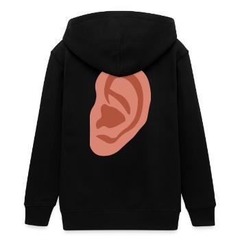 Großes Ohr - Teenager Organic Kapuzenjacke Mini Cultivator von Stanley/Stella - Schwarz - Hinten - AI Model Teenager Male light (155cm)