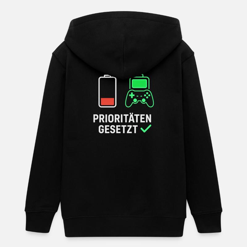 Conception de motivation de jeu pour les fans - Veste à capuche ado bio Stanley/Stella - noir