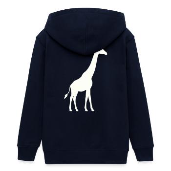 Giraffe Silhouette - Teenager Organic Kapuzenjacke Mini Cultivator von Stanley/Stella - Navy - Hinten - AI Model Teenager Male light (155cm)