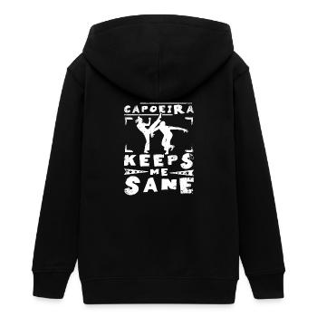 Capoeira keeps me sane - Teenager Organic Kapuzenjacke Mini Cultivator von Stanley/Stella - Schwarz - Hinten - AI Model Teenager Male light (155cm)