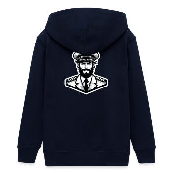 Autocollant Capitaine - Veste à capuche ado bio Stanley/Stella - marine - Dos - AI Model Teenager Male light (155cm)