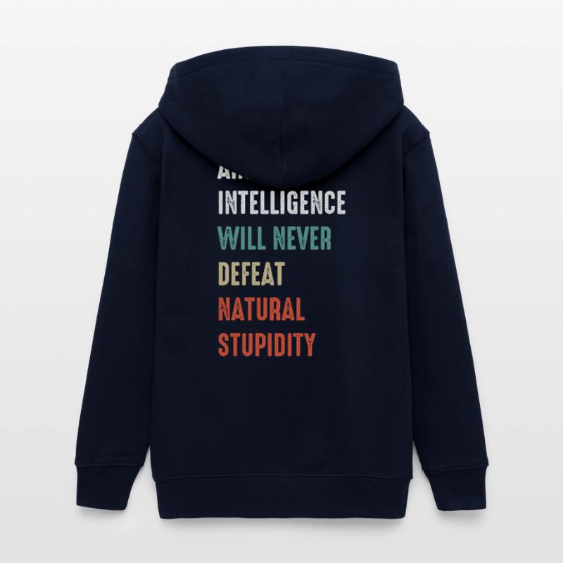 Funny Artificial Intelligence Machine Learning AI Teens Organic Zip-up Hoodie by Stanley/Stella