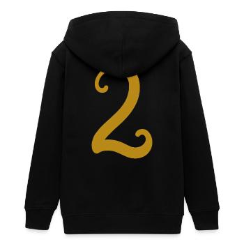 2 - Teens Organic Zip-up Hoodie by Stanley/Stella - black - Back - AI Model Teenager Male light (155cm)