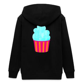 Eis Icecream Becher Streifen cyan Sommer Eiscreme - Teenager Organic Kapuzenjacke Mini Cultivator von Stanley/Stella - Schwarz - Hinten - AI Model Teenager Male light (155cm)