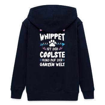 whippet hund spruch - Teenager Organic Kapuzenjacke Mini Cultivator von Stanley/Stella - Navy - Hinten - AI Model Teenager Male light (155cm)