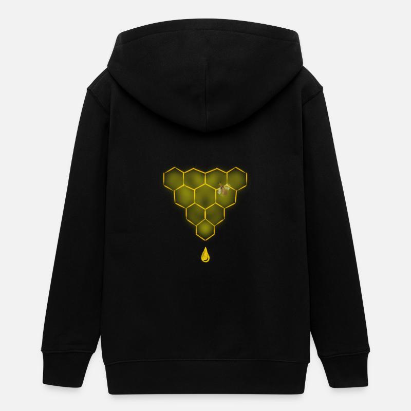 rayon de miel - Veste à capuche ado bio Stanley/Stella - noir