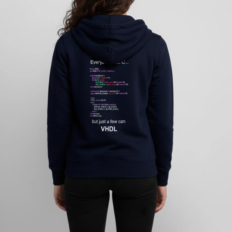 VHDL HDL FPGA Developer Electrical Engineering Engineer Teens Organic Zip-up Hoodie by Stanley/Stella