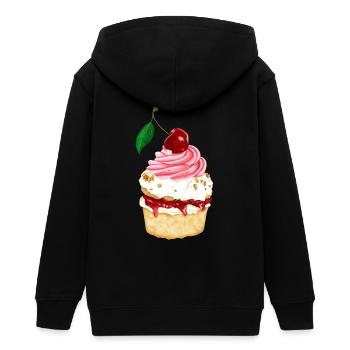 Schwarzwälder Kirschtörtchen - Teenager Organic Kapuzenjacke Mini Cultivator von Stanley/Stella - Schwarz - Hinten - AI Model Teenager Male light (155cm)
