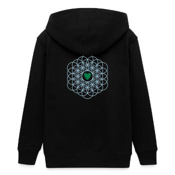 Fleur de vie - Veste à capuche ado bio Stanley/Stella - noir - Dos - AI Model Teenager Male light (155cm)