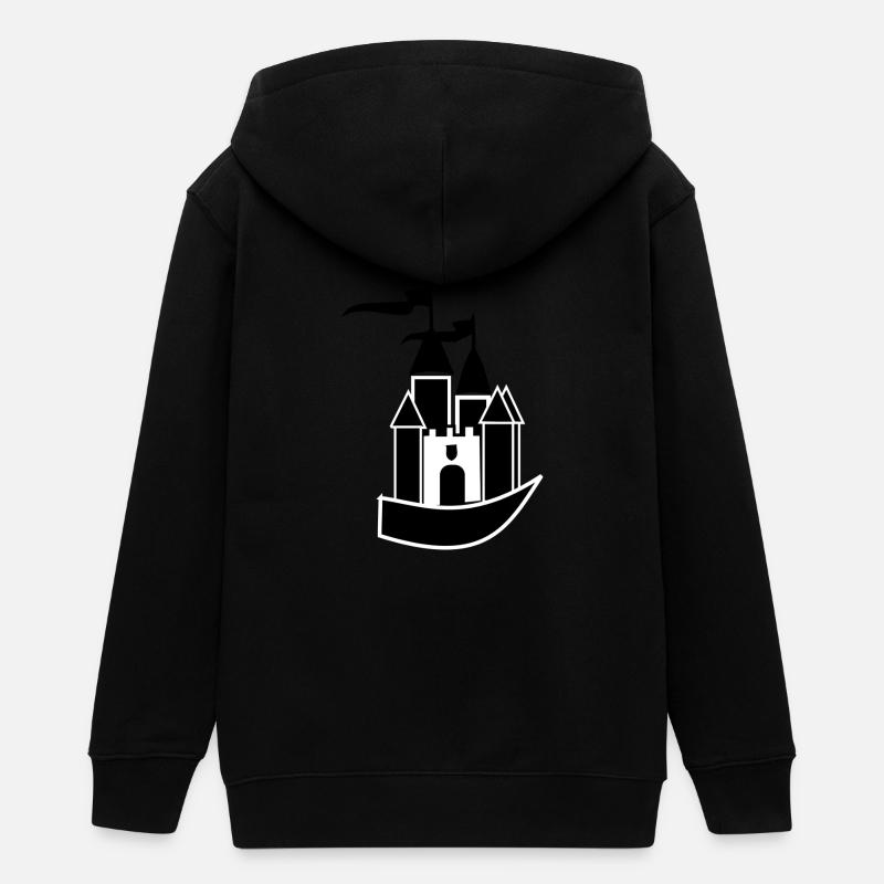 château - Veste à capuche ado bio Stanley/Stella - noir