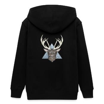 Deer cat - Veste à capuche ado bio Stanley/Stella - noir - Dos - AI Model Teenager Male light (155cm)