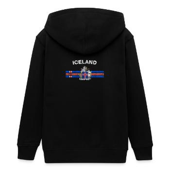 Icelander Chemise de drapeau - icelander emblème et l'Islande - Veste à capuche ado bio Stanley/Stella - noir - Dos - AI Model Teenager Male light (155cm)