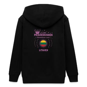 Prinzessinnen kommen aus LITAUEN - Teenager Organic Kapuzenjacke Mini Cultivator von Stanley/Stella - Schwarz - Hinten - AI Model Teenager Male light (155cm)