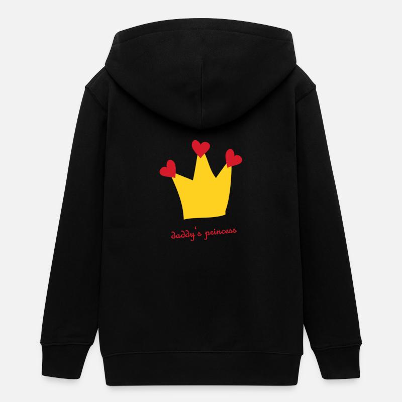 Princesse de papa - Veste à capuche ado bio Stanley/Stella - noir