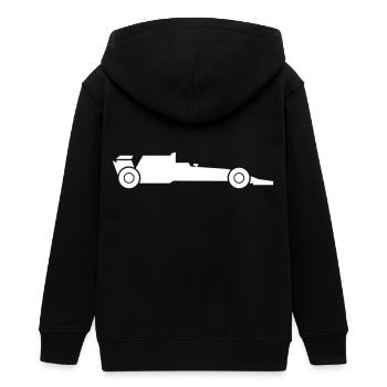 Voiture de course - Veste à capuche ado bio Stanley/Stella - noir - Dos - AI Model Teenager Male light (155cm)