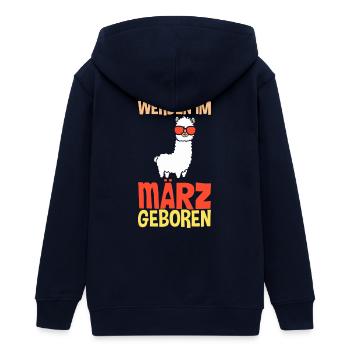 März Geburtstag Alpaka Spruch Lustig - Teenager Organic Kapuzenjacke Mini Cultivator von Stanley/Stella - Schwarz - Hinten - AI Model Teenager Male light (155cm)