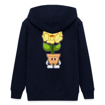 Lustige Pfingstrose - Teenager Organic Kapuzenjacke Mini Cultivator von Stanley/Stella - Navy - Hinten - AI Model Teenager Male light (155cm)