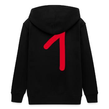 1 Nummer eins Zahl rot Geburtstag - Teenager Organic Kapuzenjacke Mini Cultivator von Stanley/Stella - Schwarz - Hinten - AI Model Teenager Male light (155cm)