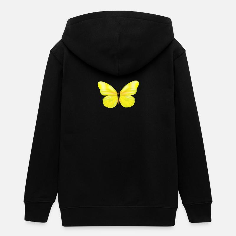 papillon - Veste à capuche ado bio Stanley/Stella - noir