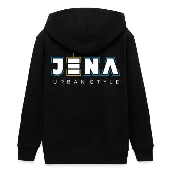 Jena Urban Style - Teens Organic Zip-up Hoodie by Stanley/Stella - black - Back - AI Model Teenager Male light (155cm)