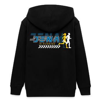 Jena est en course - Veste à capuche ado bio Stanley/Stella - noir - Dos - AI Model Teenager Male light (155cm)