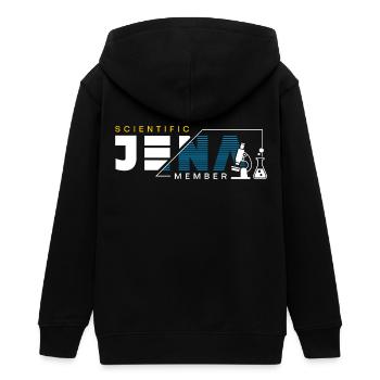 Jena Scientific Member - Teens Organic Zip-up Hoodie by Stanley/Stella - black - Back - AI Model Teenager Male light (155cm)