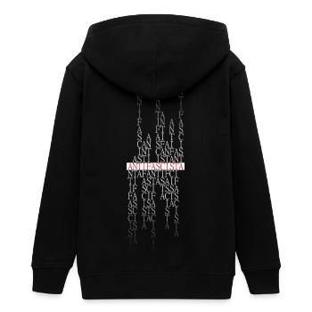 Antifascista Typo Collage rot/gradient - Teenager Organic Kapuzenjacke Mini Cultivator von Stanley/Stella - Schwarz - Hinten - AI Model Teenager Male light (155cm)