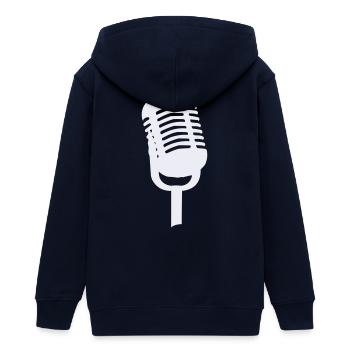 Mikrofon - Teenager Organic Kapuzenjacke Mini Cultivator von Stanley/Stella - Navy - Hinten - AI Model Teenager Male light (155cm)