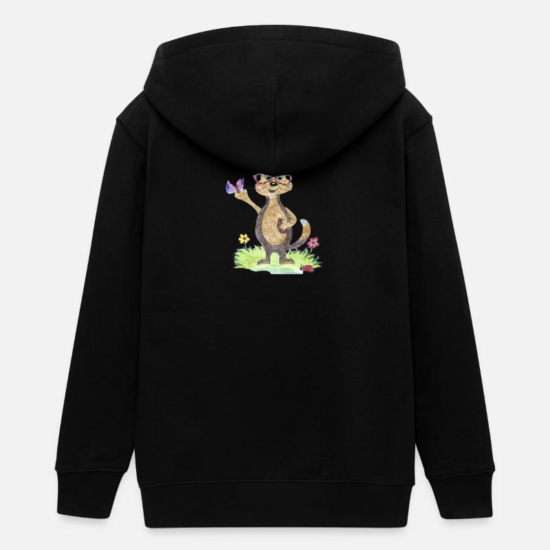 Otter Max - Veste à capuche ado bio Stanley/Stella - noir