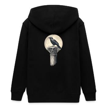 Rabe - Teenager Organic Kapuzenjacke Mini Cultivator von Stanley/Stella - Schwarz - Hinten - AI Model Teenager Male light (155cm)