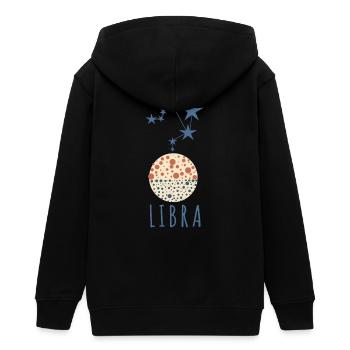 La constellation de la Balance - Veste à capuche ado bio Stanley/Stella - noir - Dos - AI Model Teenager Male light (155cm)