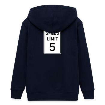 Speed limit 5 - Veste à capuche ado bio Stanley/Stella - marine - Dos - AI Model Teenager Male light (155cm)