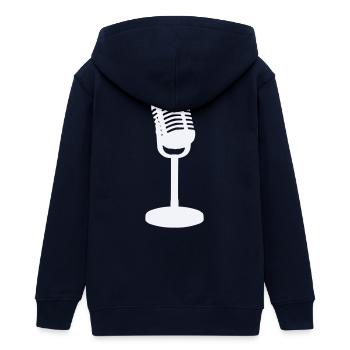 Mikrofon - Teenager Organic Kapuzenjacke Mini Cultivator von Stanley/Stella - Navy - Hinten - AI Model Teenager Male light (155cm)
