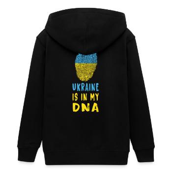L'Ukraine est dans mon ADN/idée cadeau - Veste à capuche ado bio Stanley/Stella - noir - Dos - AI Model Teenager Male light (155cm)