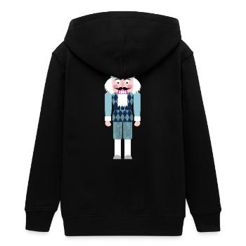Nussknacker Rauten Rhomben Weihnachten Xmas Advent - Teenager Organic Kapuzenjacke Mini Cultivator von Stanley/Stella - Schwarz - Hinten - AI Model Teenager Male light (155cm)
