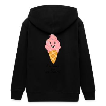 Scream for Ice Cream - Teenager Organic Kapuzenjacke Mini Cultivator von Stanley/Stella - Schwarz - Hinten - AI Model Teenager Male light (155cm)