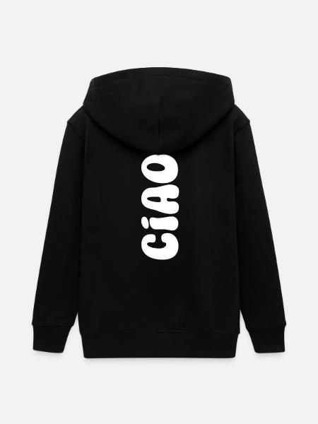 Ciao! - Veste à capuche ado bio Stanley/Stella - noir