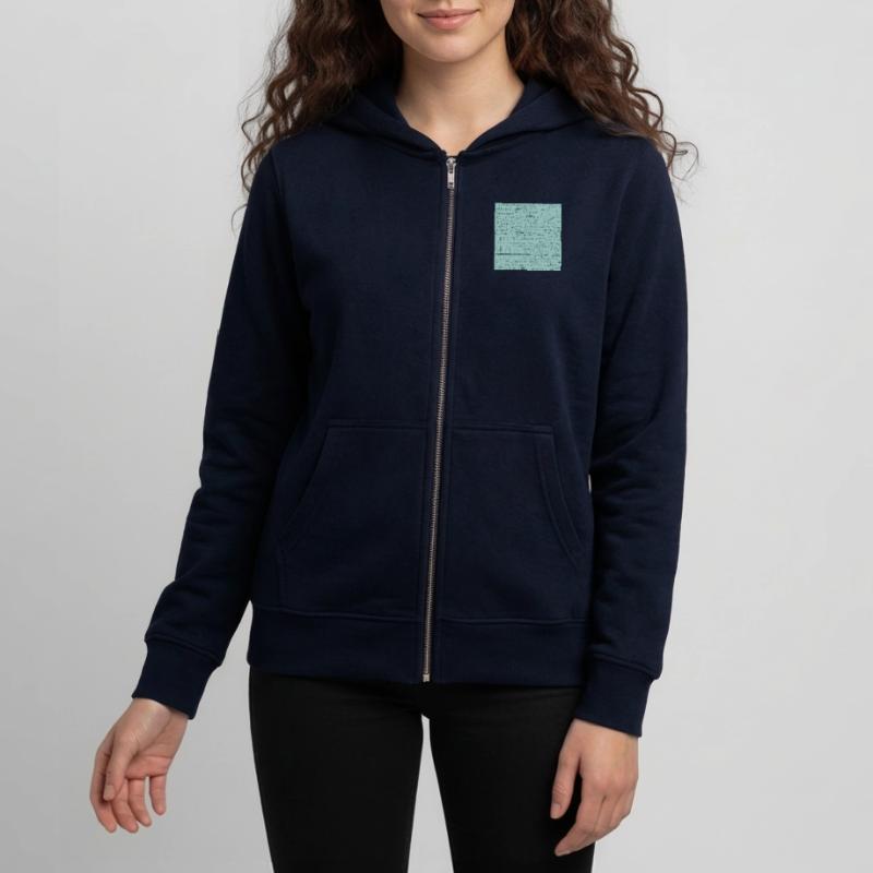 Math Equation Pattern, Math Formula Lover Gift Teens Organic Zip-up Hoodie by Stanley/Stella