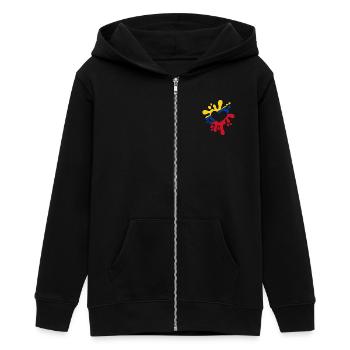 Colombie - Veste à capuche ado bio Stanley/Stella - noir - Devant - AI Model Teenager Male light (155cm)