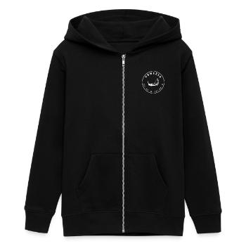 Venedig mit Gondel und Koordinaten - Teenager Organic Kapuzenjacke Mini Cultivator von Stanley/Stella - Schwarz - Vorne - AI Model Teenager Male light (155cm)