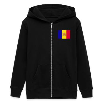 Andorra - Teenager Organic Kapuzenjacke Mini Cultivator von Stanley/Stella - Schwarz - Vorne - AI Model Teenager Male light (155cm)