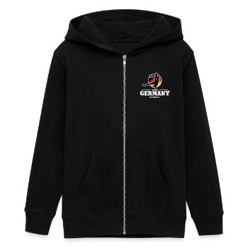 HANDBALL TEAM GERMANY - Teenager Organic Kapuzenjacke Mini Cultivator von Stanley/Stella - Schwarz - Vorne - AI Model Teenager Male light (155cm)