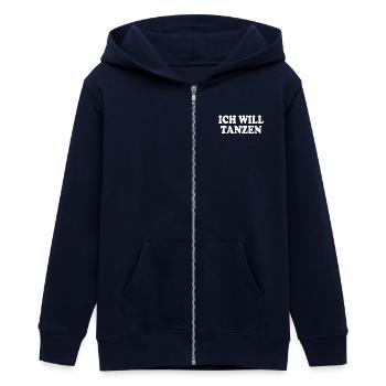 Ich will tanzen - Teenager Organic Kapuzenjacke Mini Cultivator von Stanley/Stella - Navy - Vorne - AI Model Teenager Male light (155cm)