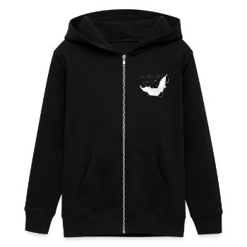 (VAE) Emirate Landkarte umrahmt echten Fußball EN - Teenager Organic Kapuzenjacke Mini Cultivator von Stanley/Stella - Schwarz - Vorne - AI Model Teenager Male light (155cm)