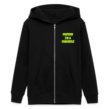 Pretend I'm a Crocodile - Krokodil Kostüm - Teenager Organic Kapuzenjacke Mini Cultivator von Stanley/Stella - Schwarz - Vorne - AI Model Teenager Male light (155cm)