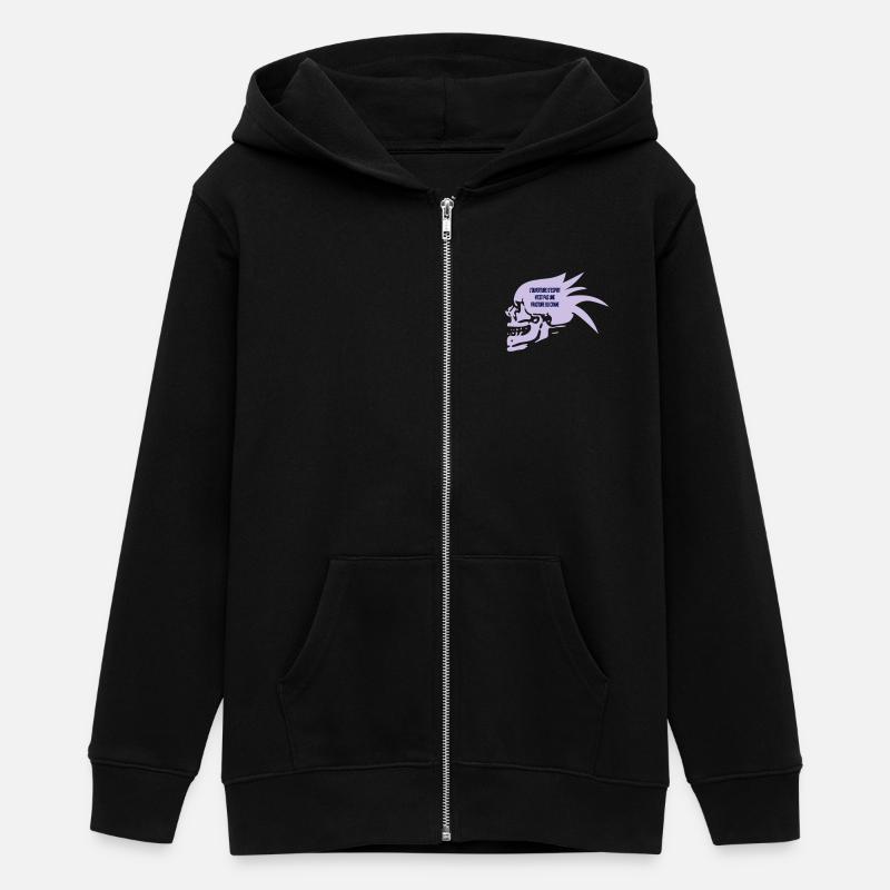 pensée - Veste à capuche ado bio Stanley/Stella - noir