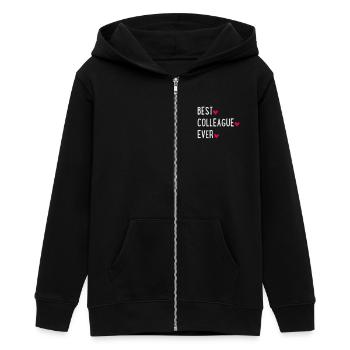 Bester Kollege - Teenager Organic Kapuzenjacke Mini Cultivator von Stanley/Stella - Schwarz - Vorne - AI Model Teenager Male light (155cm)