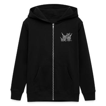 4 Hasen Familie Kinder Eltern Vier Geschwister Süß - Teenager Organic Kapuzenjacke Mini Cultivator von Stanley/Stella - Schwarz - Vorne - AI Model Teenager Male light (155cm)